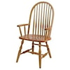 Horseshoe Bend Bent Feather Solid Wood Deluxe High Back Arm Chair