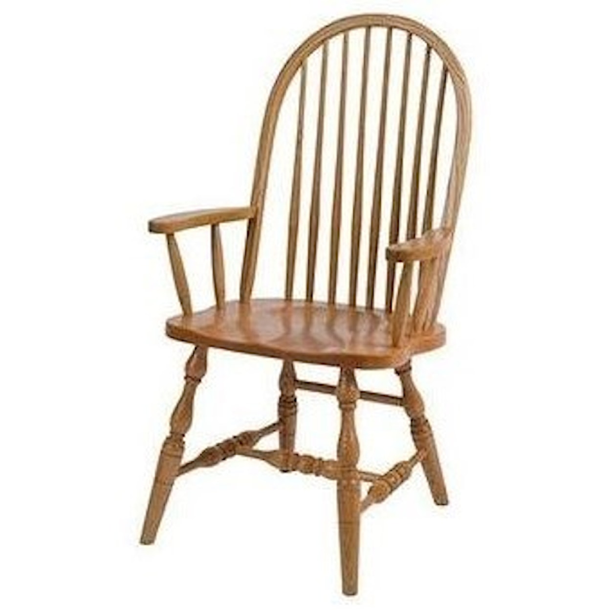 Horseshoe Bend Bent Feather Solid Wood Deluxe High Back Arm Chair