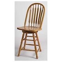Solid Wood Deluxe Low Back Side Chair 24" Barstool