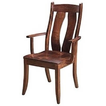 Solid Wood Customizable Arm Chair