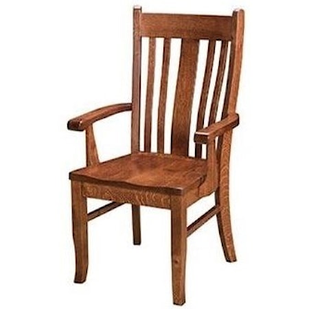 Customizable Solid Wood Arm Chair