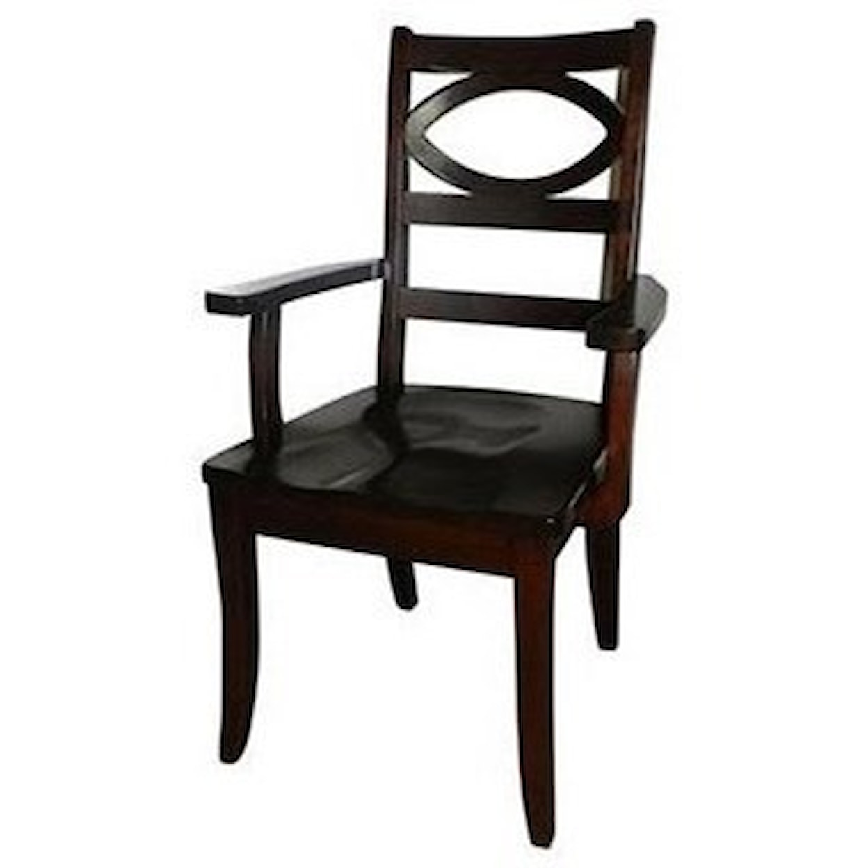 Horseshoe Bend Globe Customizable Solid Wood Arm Chair