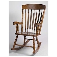 Customizable Grandmother Rocker with Classic Turning and Spindle Back