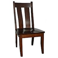 Customizable Solid Wood Bent Back Side Chair