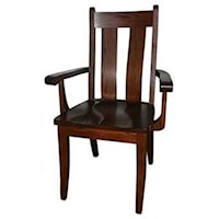 Customizable Solid Wood Bent Back Arm Chair
