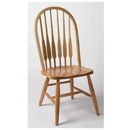 Eight Spindle High Back Side Chair