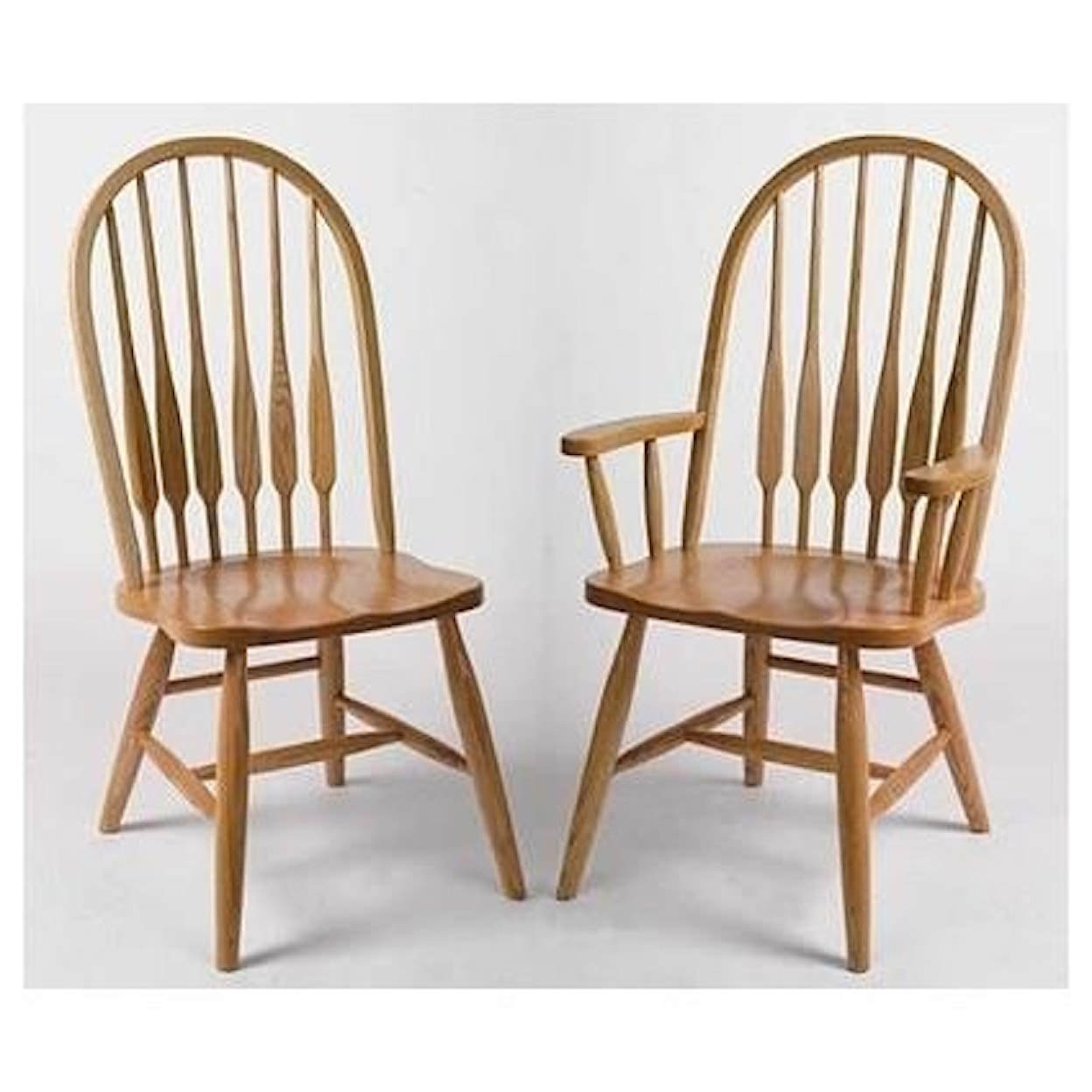 Horseshoe Bend Spindle Eight Spindle High Back Side Chair