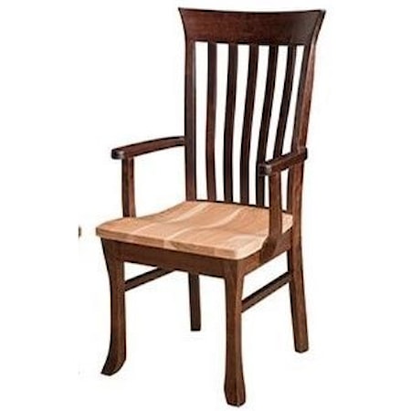 Customizable Solid Wood Arm Chair