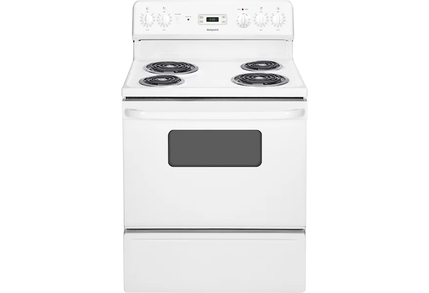 Electric Ranges - Hotpoint 30" Free-Standing Electric Range by Hotpoint at VanDrie Home Furnishings