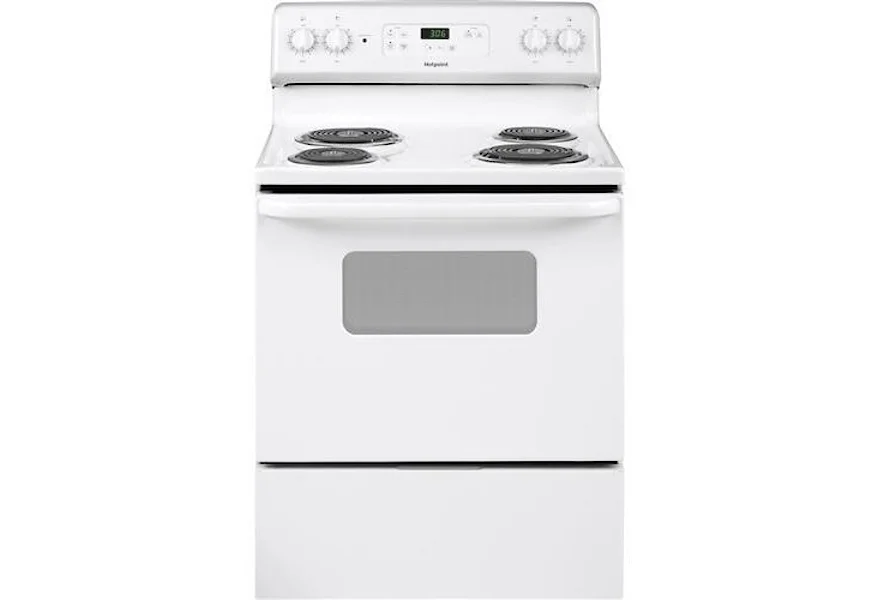 Electric Ranges - Hotpoint 30" Free-Standing Electric Range by Hotpoint at VanDrie Home Furnishings
