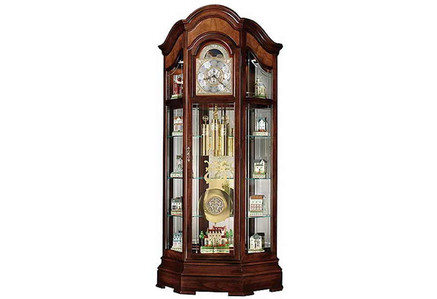 H10 Clocks Majestic II Curio Floor Clock by Howard Miller at Mueller Furniture