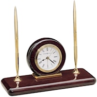 Rosewood Desk Set Table Clock