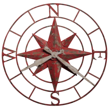 Compass Rose Wall Clock