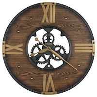 Murano Round Wrought Iron Wall Clock
