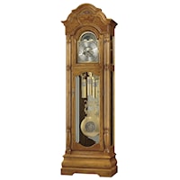 Scarborough Grandfather Clock with Decorative Carved Applique