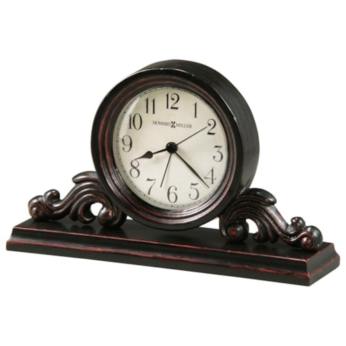 Bishop Mantel Clock with Acanthus Leaf Carved Details