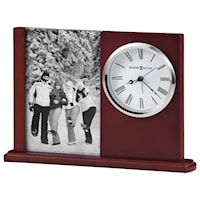 Portrait Caddy II Table Clock with Picture Frame