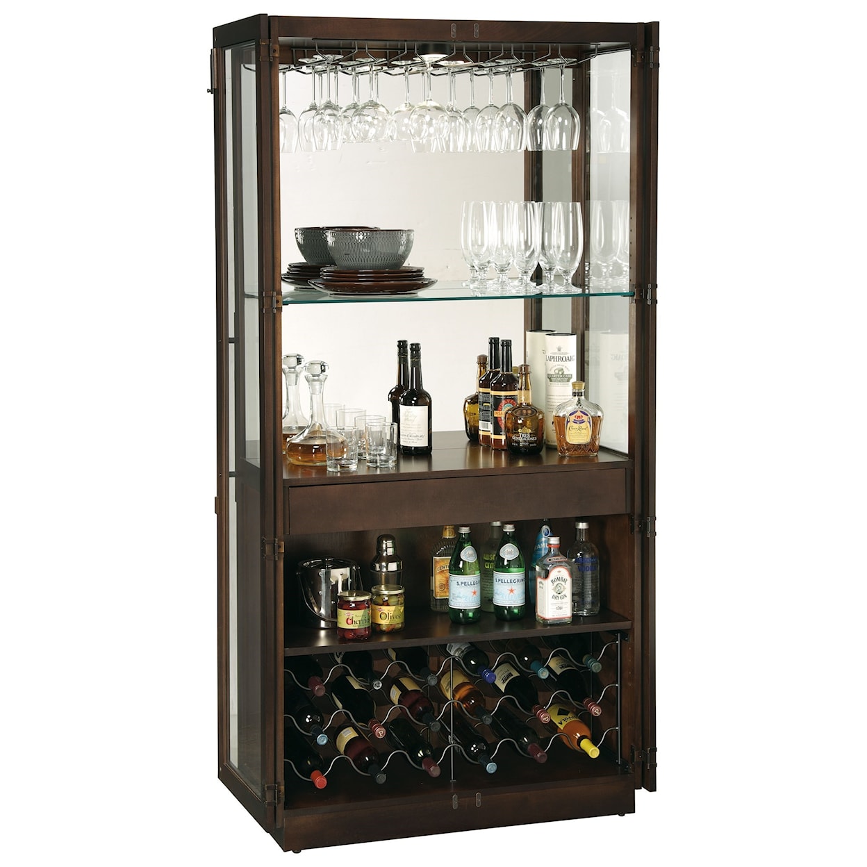 Howard Miller Wine & Bar Furnishings Chaperone Wine & Bar Cabinet