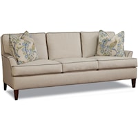 Transitional Sofa with Flared Track Arms