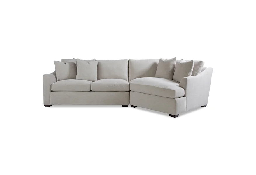 Plush 2 Pc Sectional Sofa w/ Flare Arms by Geoffrey Alexander at Sprintz Furniture