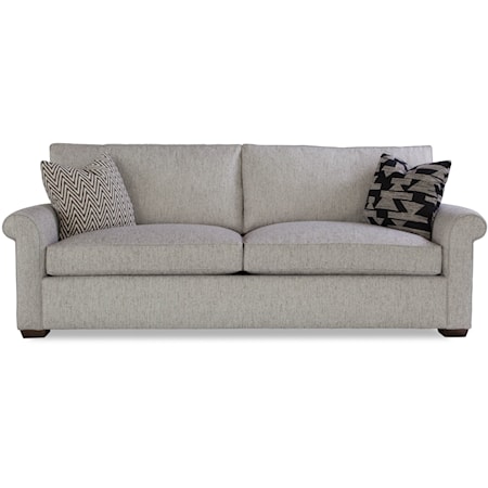 Two Cushion Sofa w/ Rolled Arms