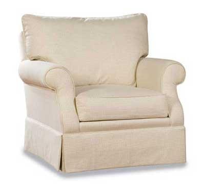 Customizable Upholstered Chair with a Clean Skirt