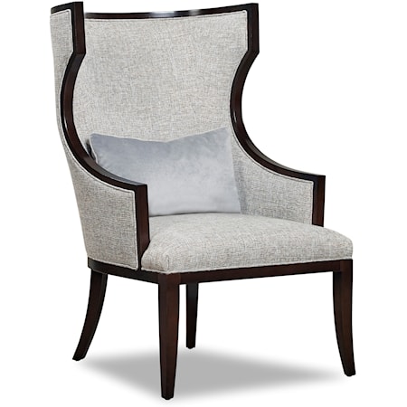 Exposed Wood Accent Chair