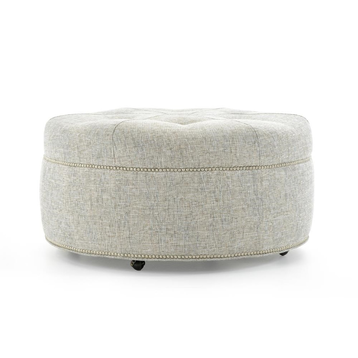 Huntington House Ottoman Collection Customizable Round Cocktail Ottoman