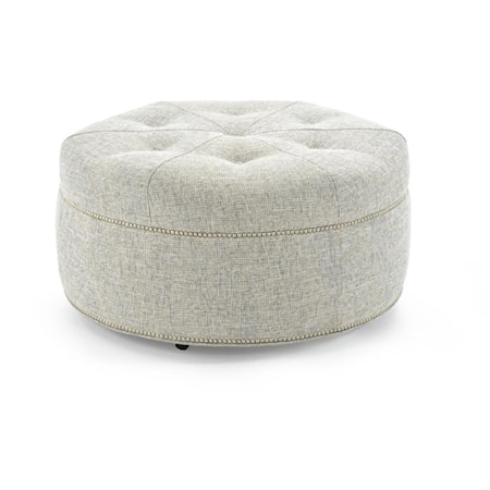 Customizable Round Cocktail Ottoman