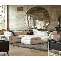 Sectional Sofa Group with Track Arms and Tight Seat Cushion