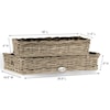 Ibolili Baskets and Sets Rattan Tray, Set of 2