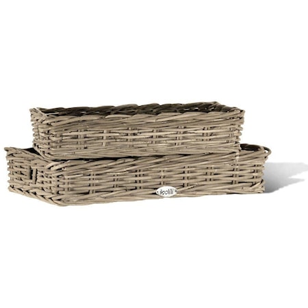 Rattan Tray, Set of 2