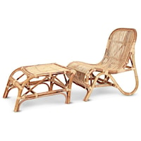 Rattan Kim Lounge Chair & Ottoman