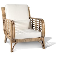 Square Back Rattan Arm Chair