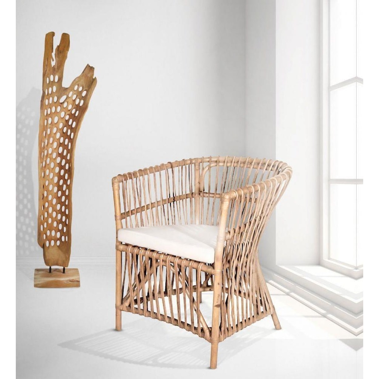 Ibolili Chairs Rattan Arm Chair