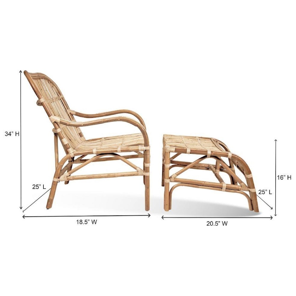Ibolili Chairs Rattan Riviera Chair
