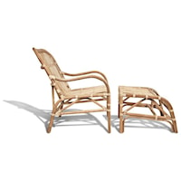 Rattan Riviera Arm Chair and Ottoman
