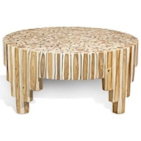 White Accent Coffee Table, Round