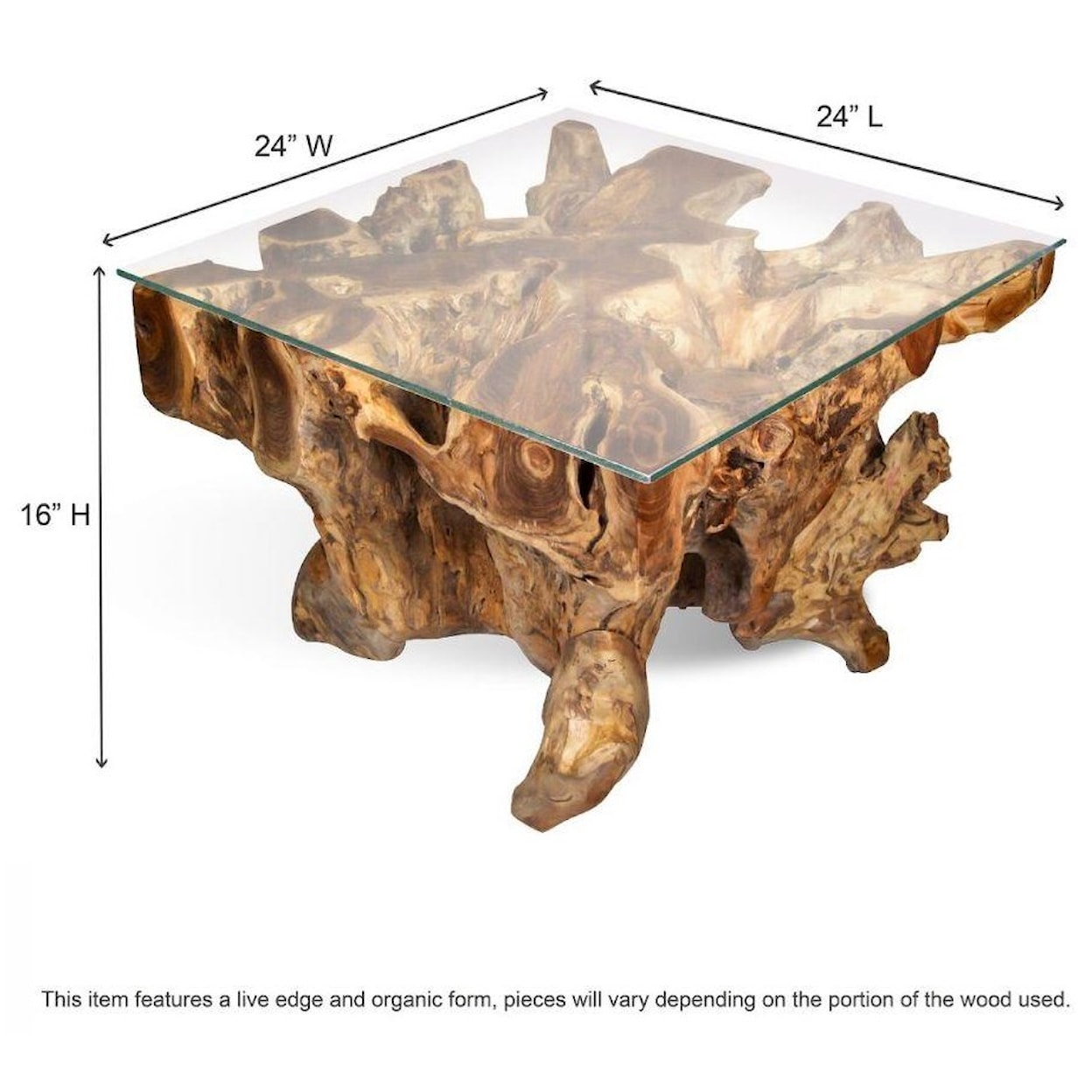 Ibolili Coffee Tables Organic Teak Coffee Table