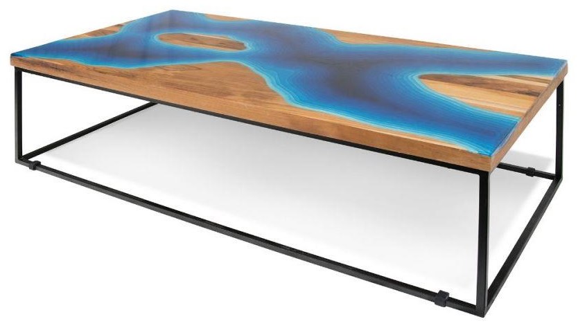 Ibolili Coffee Tables Island Blue Coffee Table