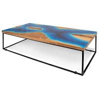 Island Blue Coffee Table, Rect - Large