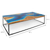 Ibolili Coffee Tables Island Blue Coffee Table