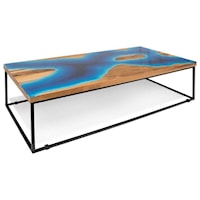 Island Blue Coffee Table, Rect - Small