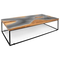 Cave Gray Coffee Table, Rect - Small