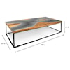 Ibolili Coffee Tables Cave Gray Coffee Table