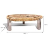 Ibolili Coffee Tables Dundee Petrified Wood Table, Oval