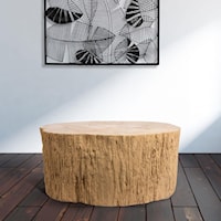 Rocky Coffee Table, Round,Tan