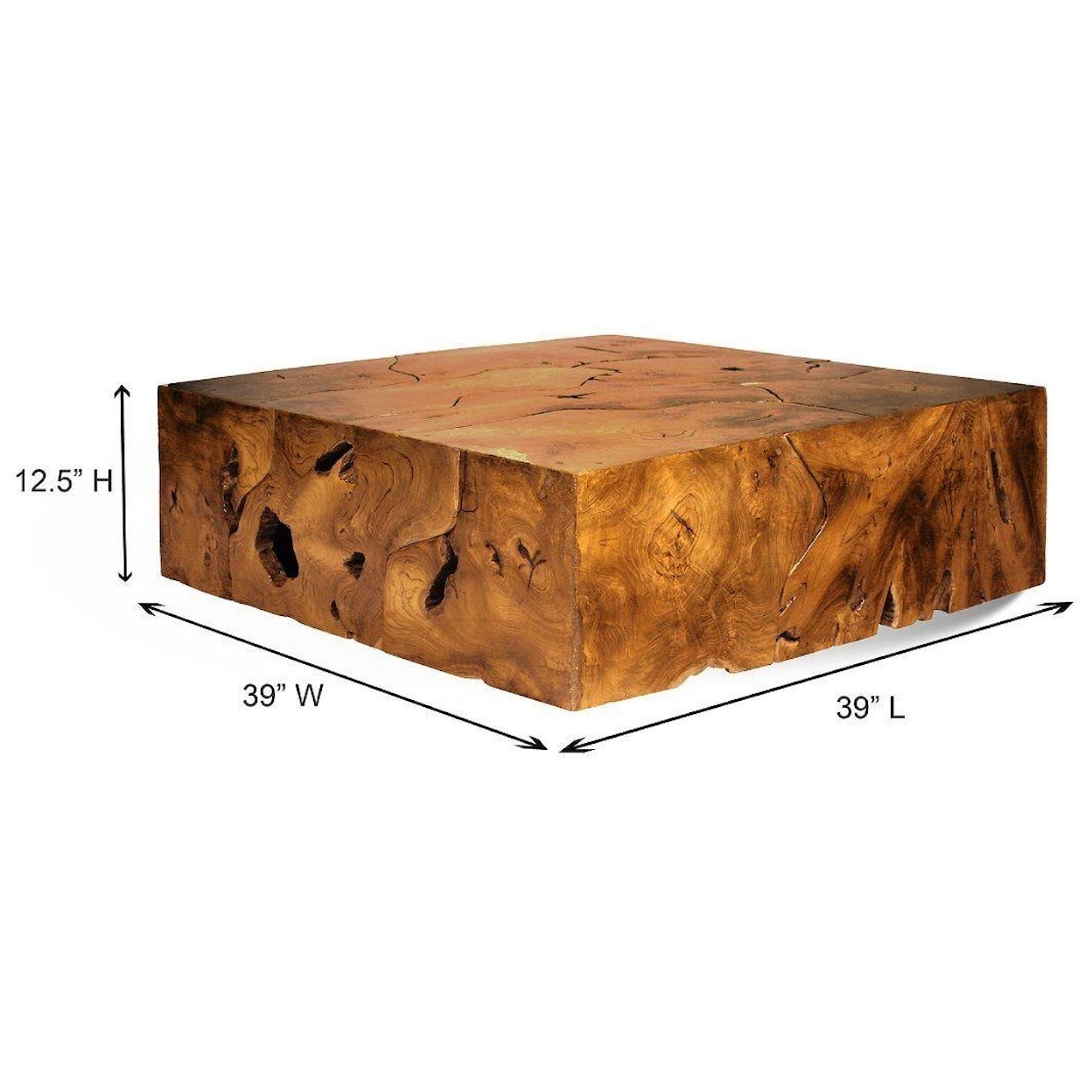 Ibolili Coffee Tables Teak Slice Coffee Table