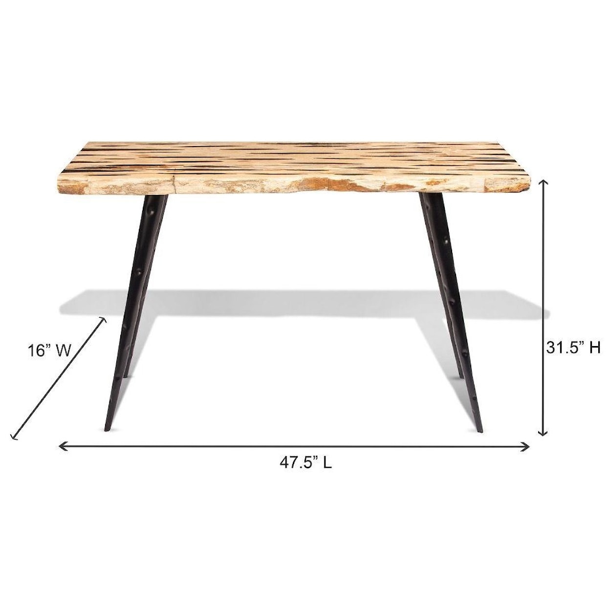 Ibolili Consoles and Other Tables Petrified Wood Console Table