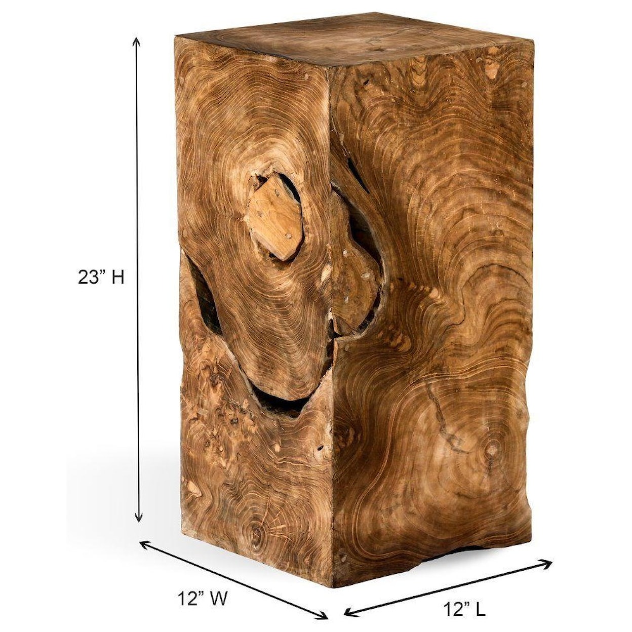 Ibolili Pedestals Teak Slice Pedestal